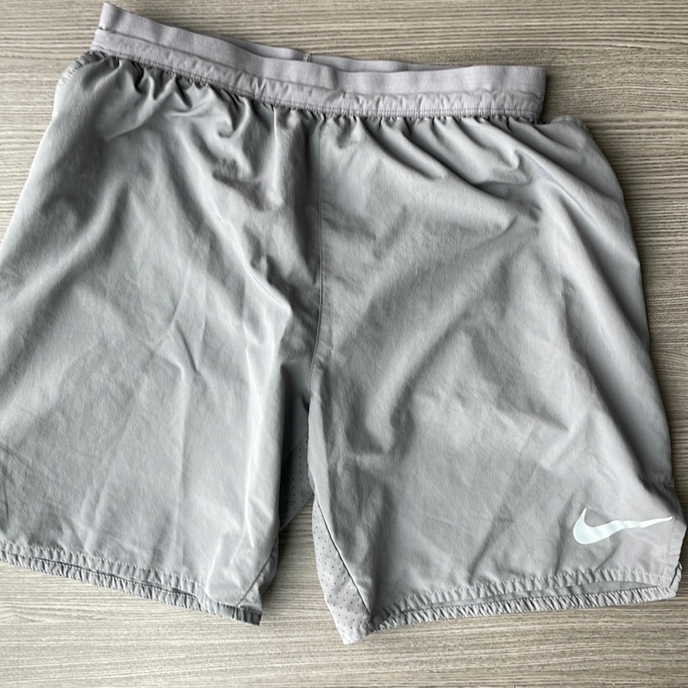 Gray Nike dry fit training shorts